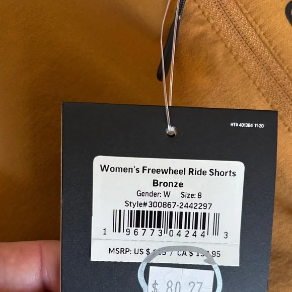 Outdoor Research women’s freewheel ride shorts bronze 8 NWT - Picture 3 of 7